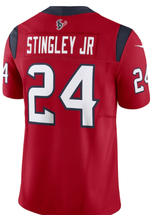 Stingley Jr  San Francisco Texans nike custom Player Game Jersey - Bright red 1002